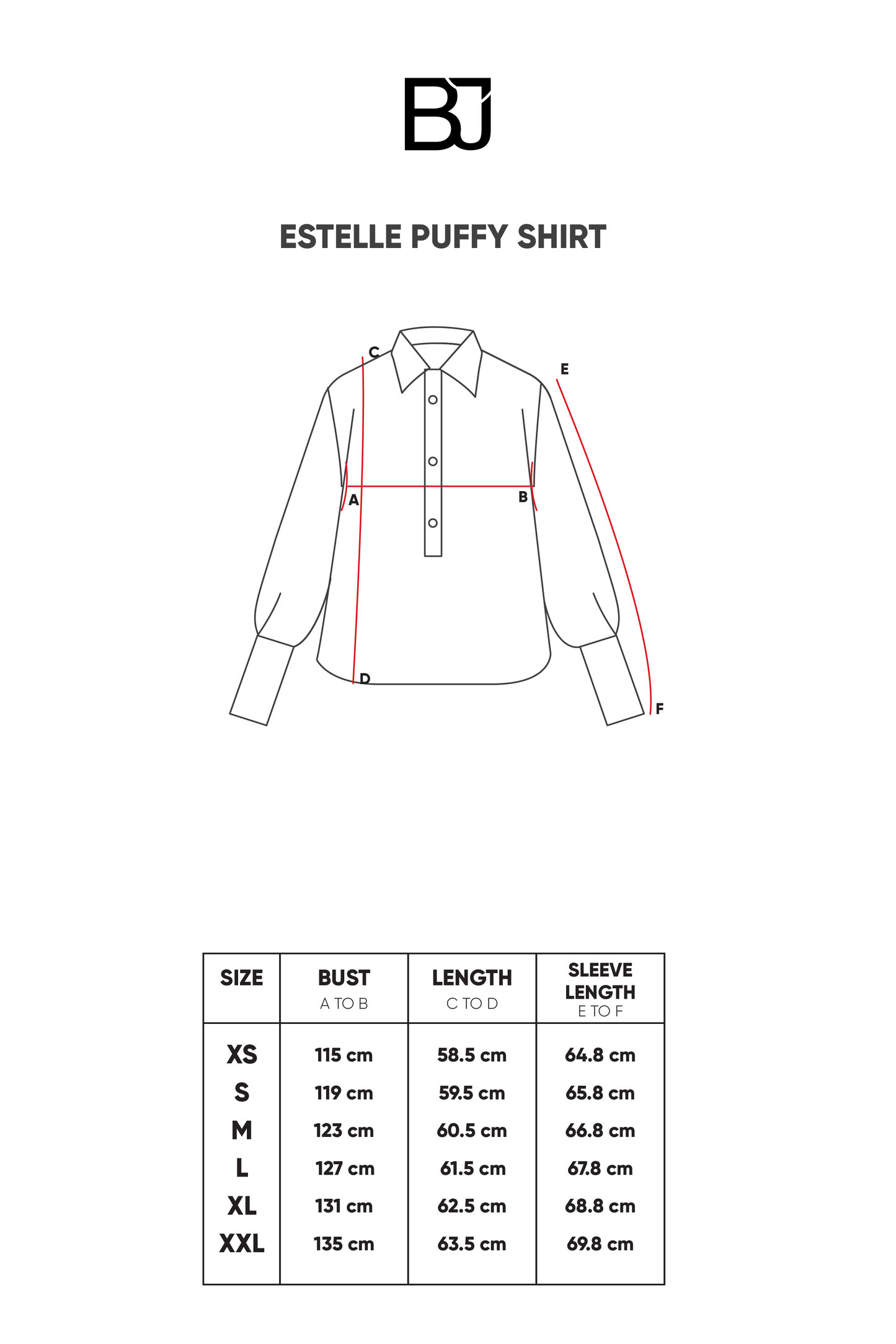 Estelle Puffy Shirt - Navy