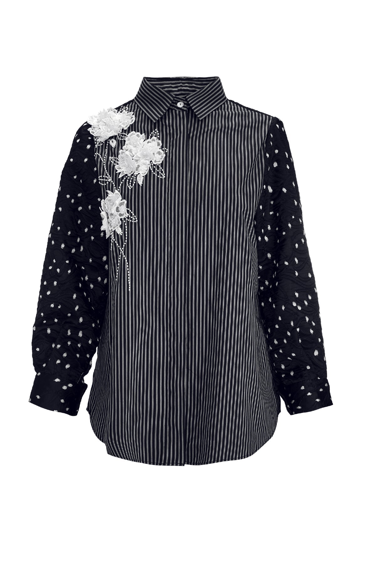 Lyla Jacquard Shirt - Black