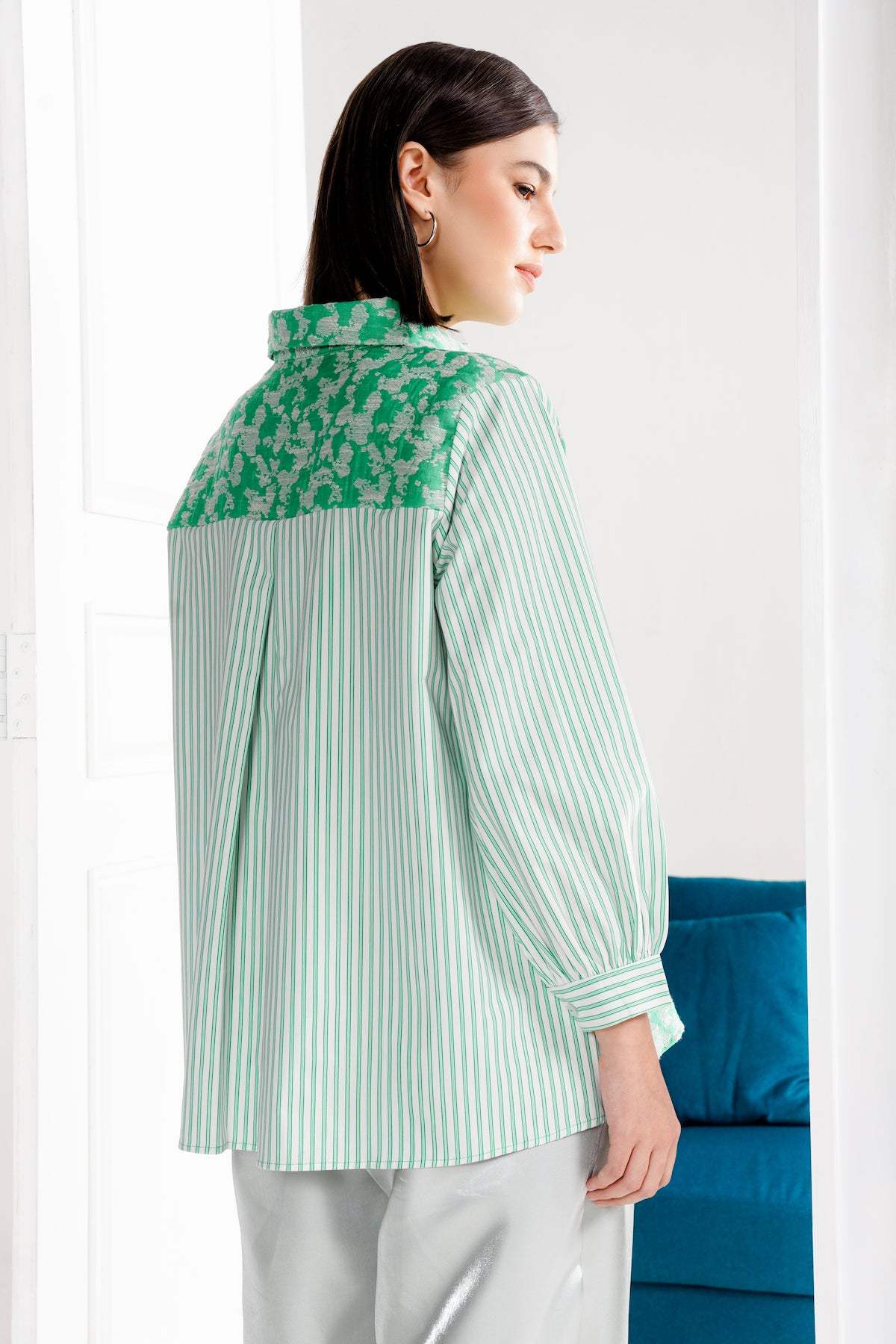 Maddy Jacquard Shirt - Green