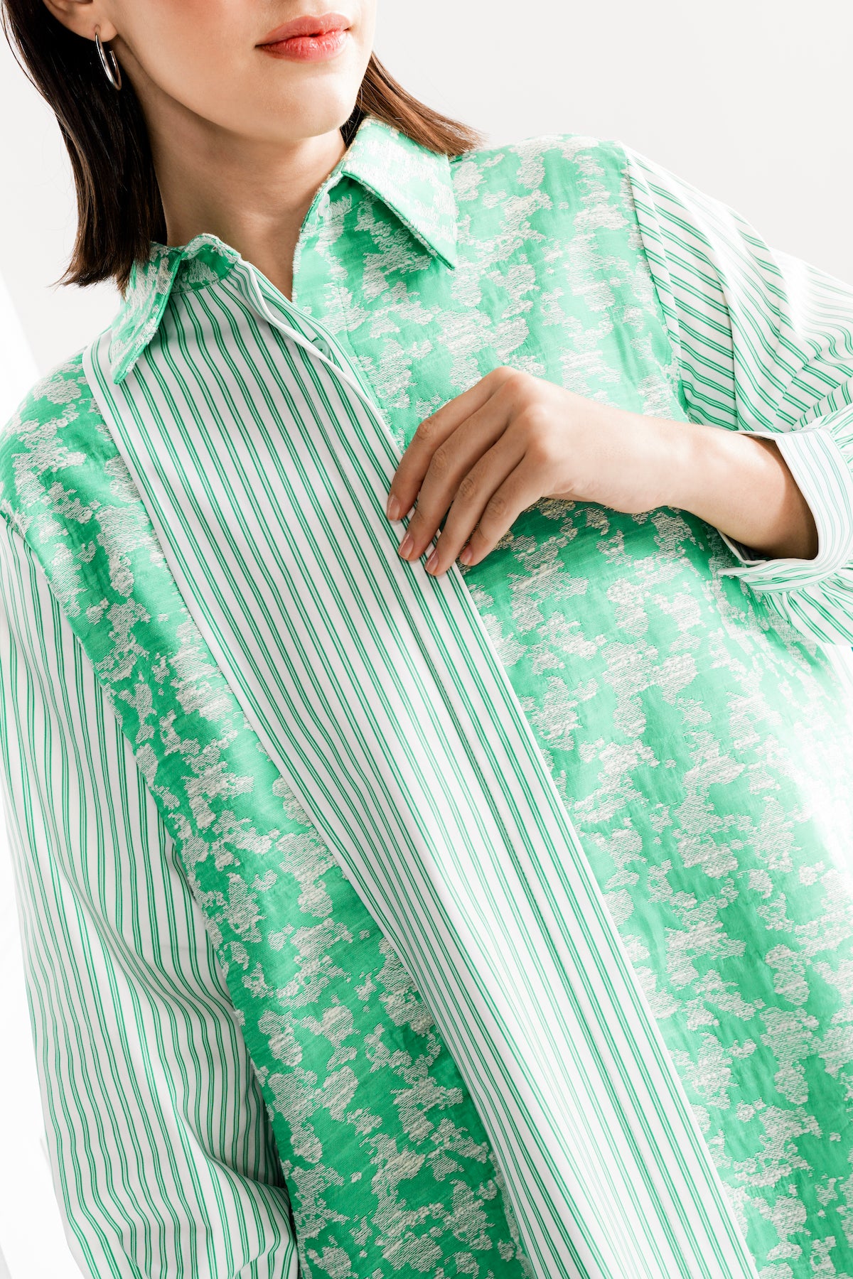 Maddy Jacquard Shirt - Green