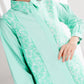 Maddy Jacquard Shirt - Turquoise