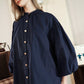 Magan Puffy Shirt - Navy