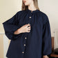 Magan Puffy Shirt - Navy