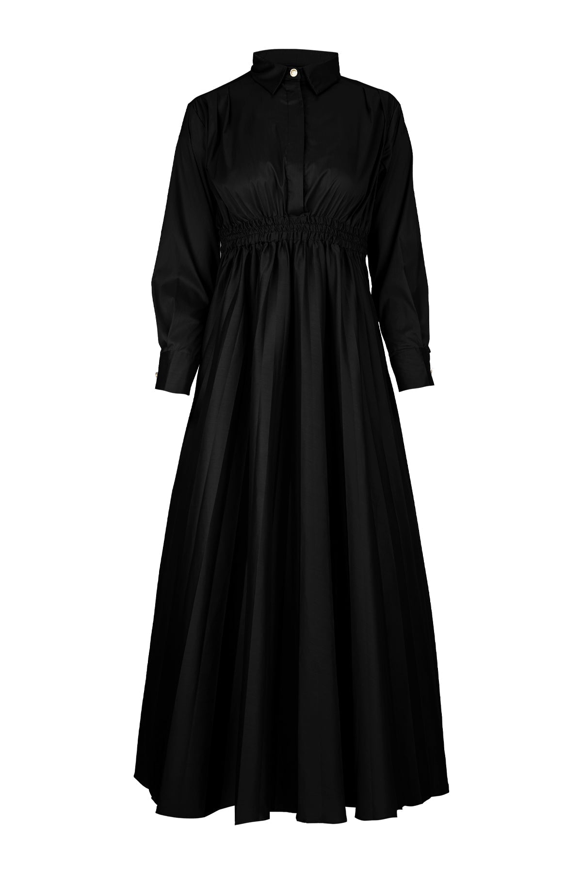 Masha Pleated Dress - Black