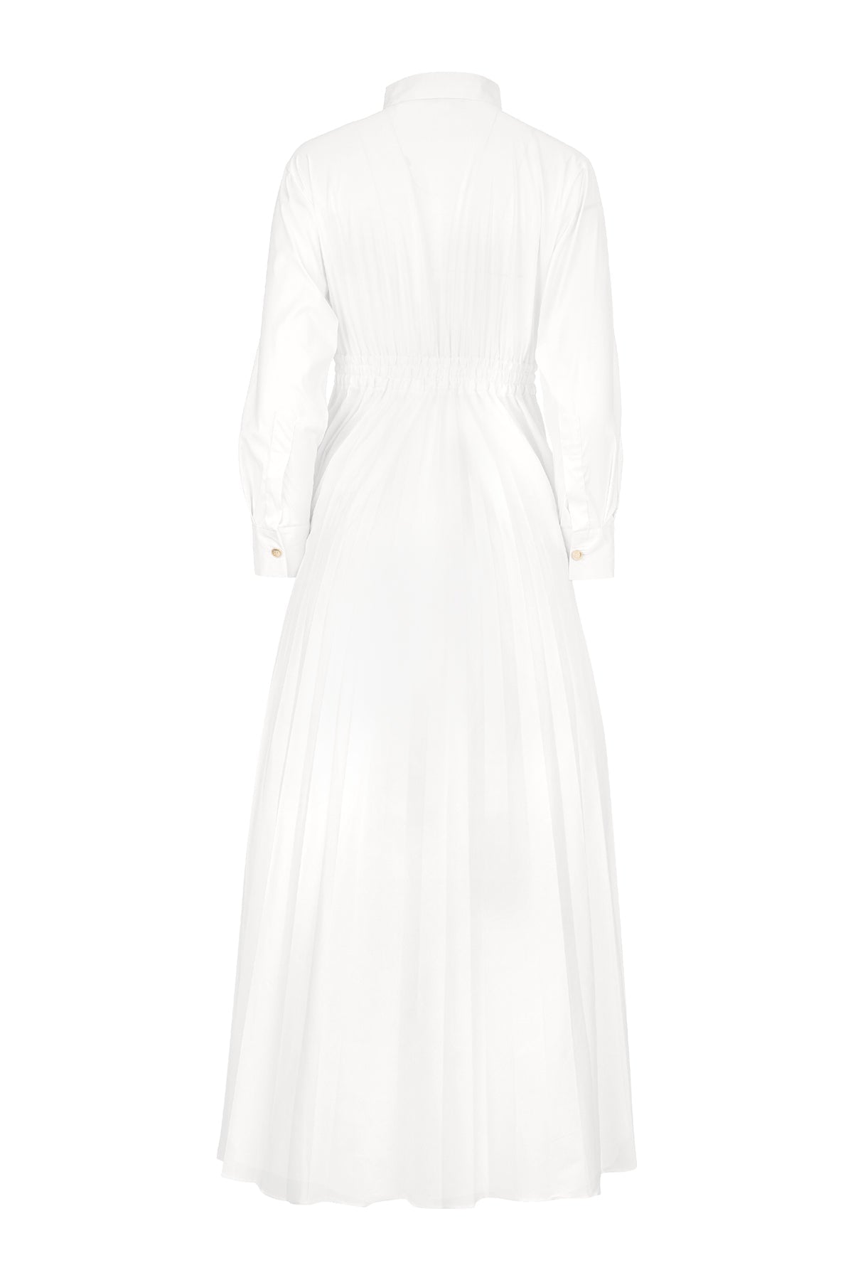 Masha Pleated Dress - White