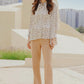 Monogram Pleated Shirt - Beige