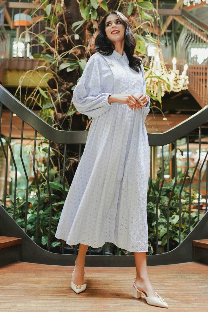 Nura Shirt Dress - Blue