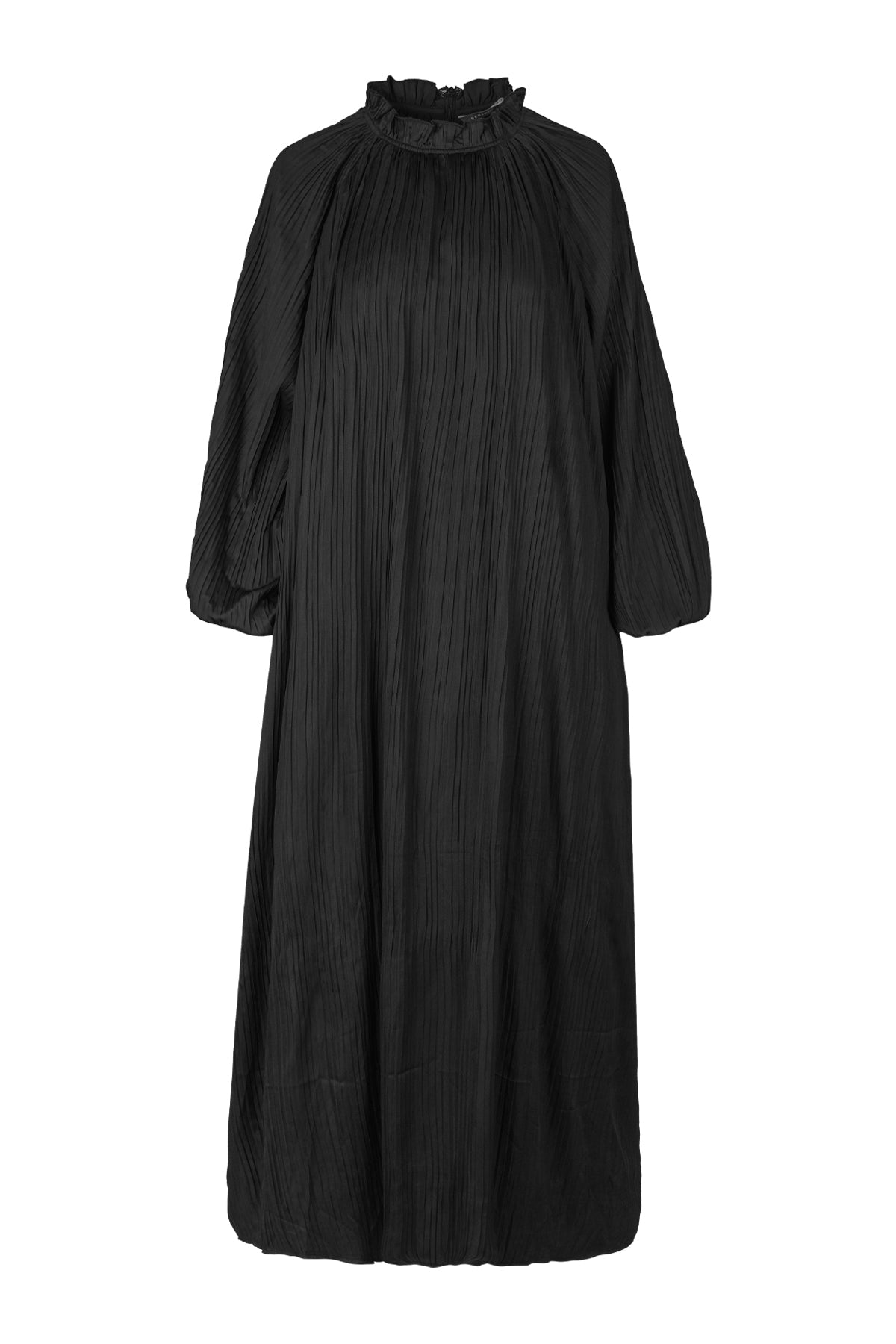 Pleated Long Dress - Black