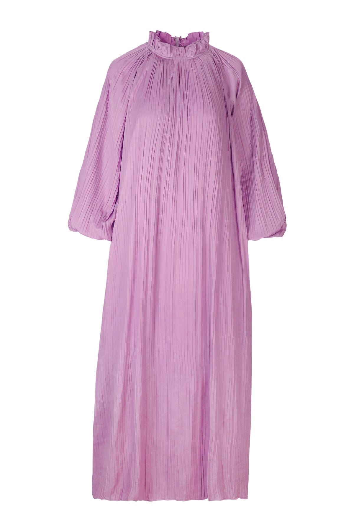 Pleated Long Dress - Purple