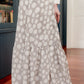 Polkadot Skirt With Gathered - Grey