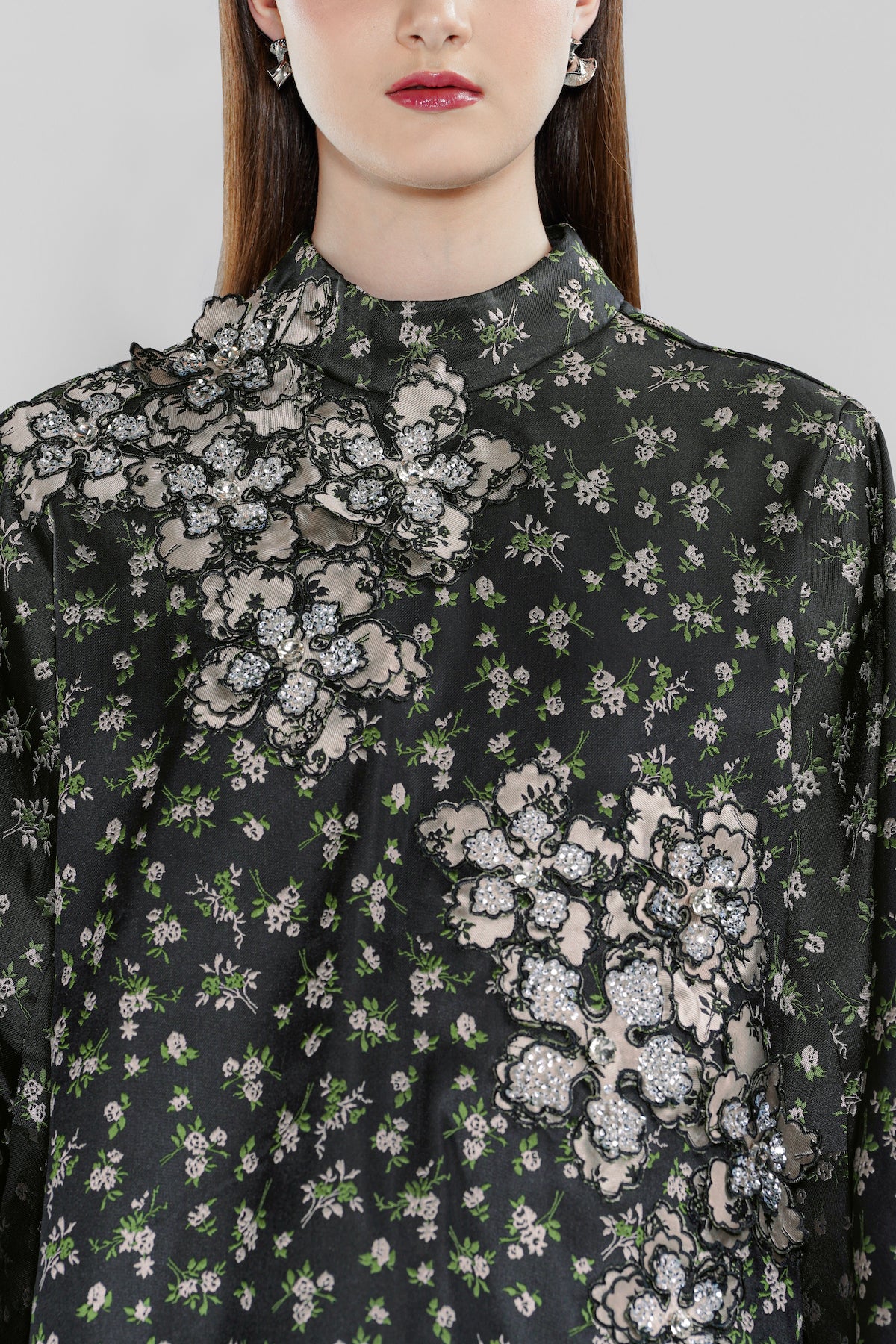 Prisha Jacquard Shirt - Black