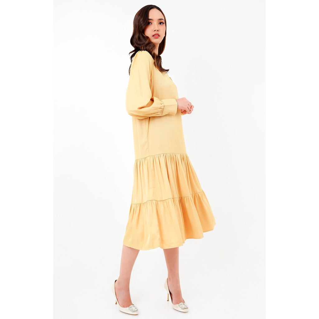 Raisha Midi Dress - Yellow