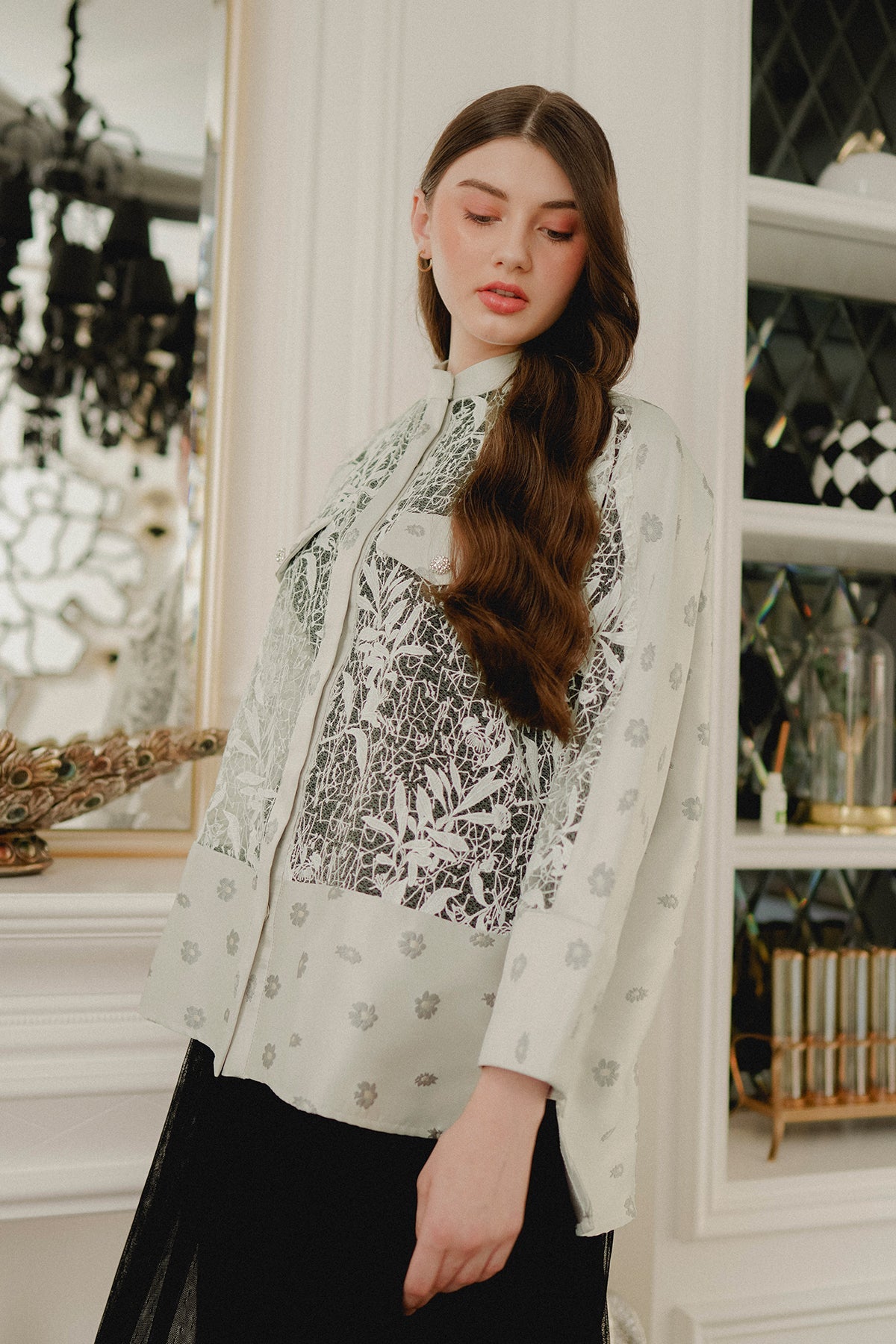 Sheryl Jacquard Shirt - White