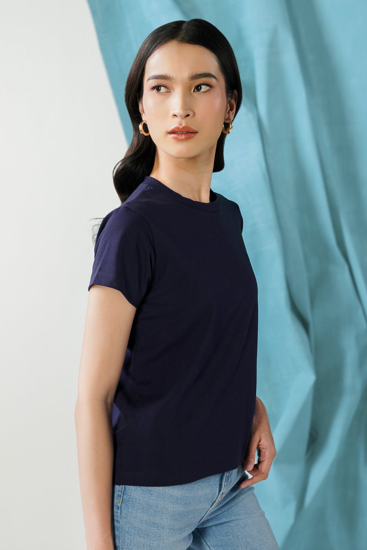 Round T-Shirt - Evening Blue