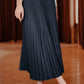 Serena Pleats Skirt - Navy