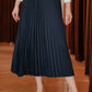 Serena Pleats Skirt - Navy