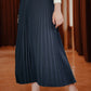 Serena Pleats Skirt - Navy