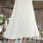 Serena Pleats Skirt - White