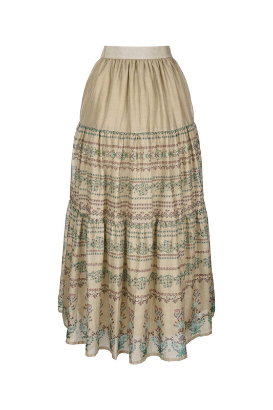 Serenity Soiree Tiered Skirt - Nougat