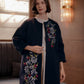 Shara Embroidered Outer - Navy