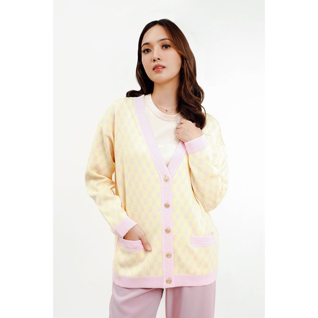 Signature Monogram Cardigan - Lollipop