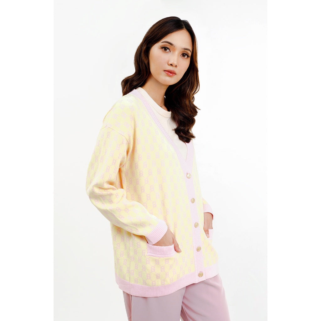 Signature Monogram Cardigan - Lollipop