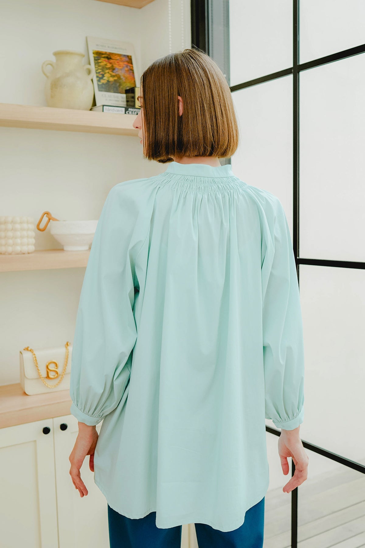 Sora Smock Shirt - Blue