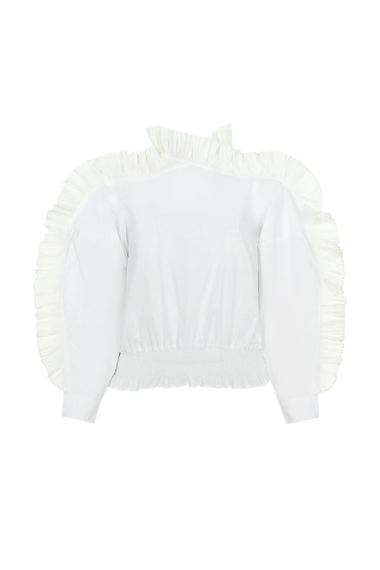 Summer Ruffled Blouse - White