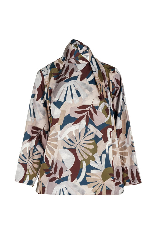 Sun-Kissed Drapery Blouse - Forest