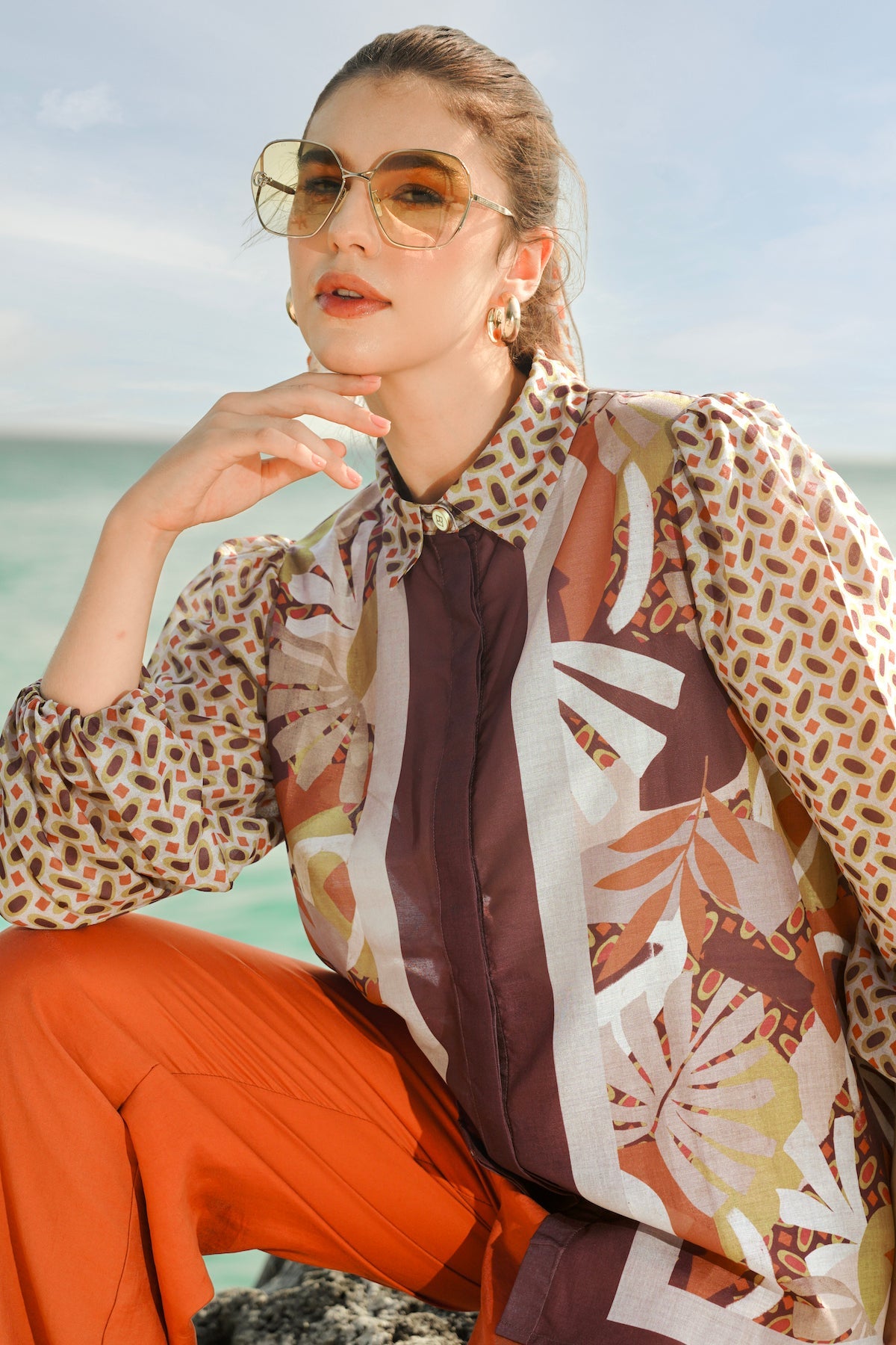 Sun-Kissed Voile Shirt - Sienna