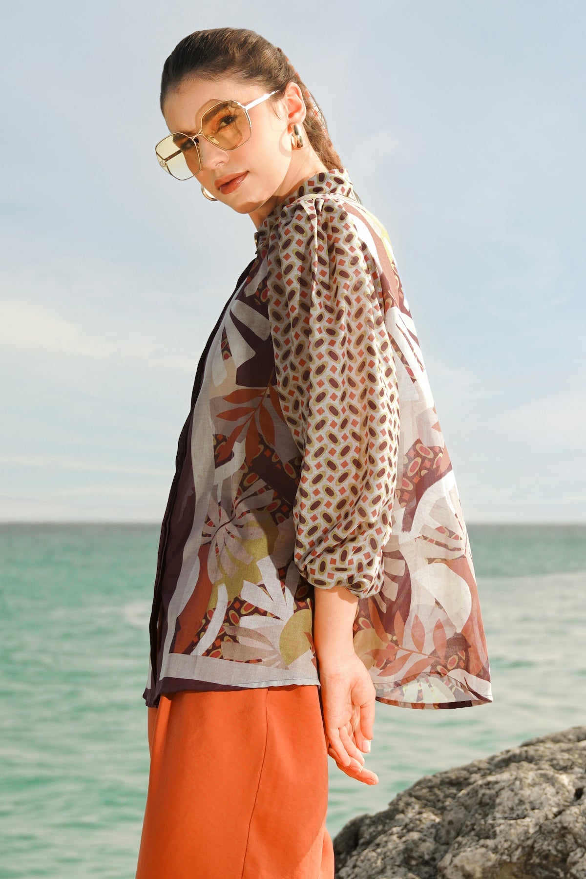 Sun-Kissed Voile Shirt - Sienna