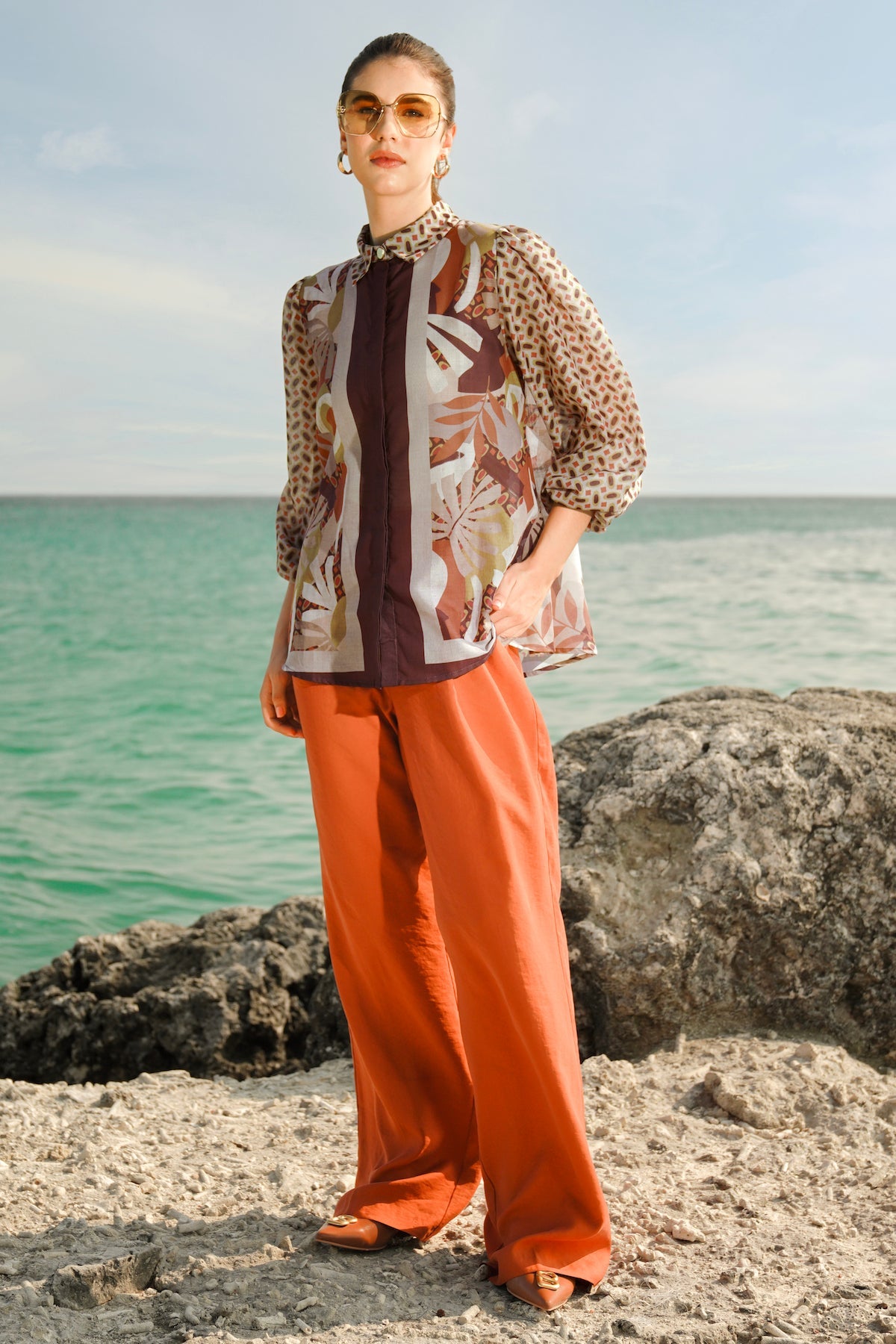 Sun-Kissed Voile Shirt - Sienna