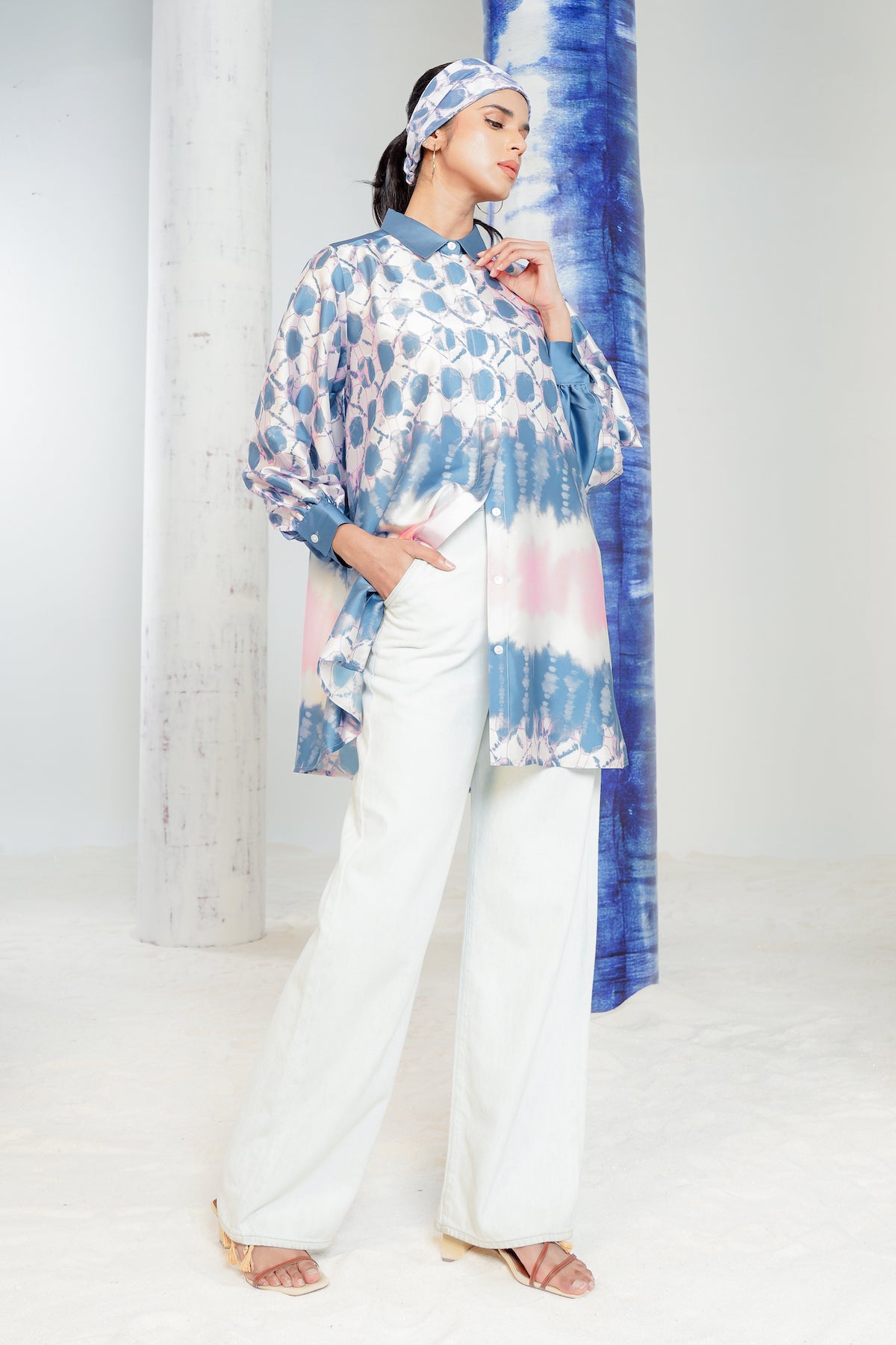 Tie Dye Delight Yoke Tunic - Twillight