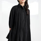 Vivian Pleated Shirt - Black