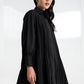 Vivian Pleated Shirt - Black