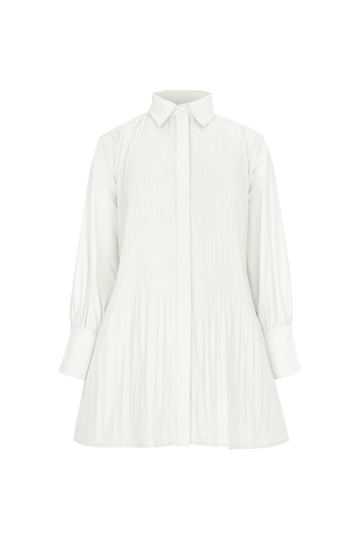 Vivian Pleated Shirt - White