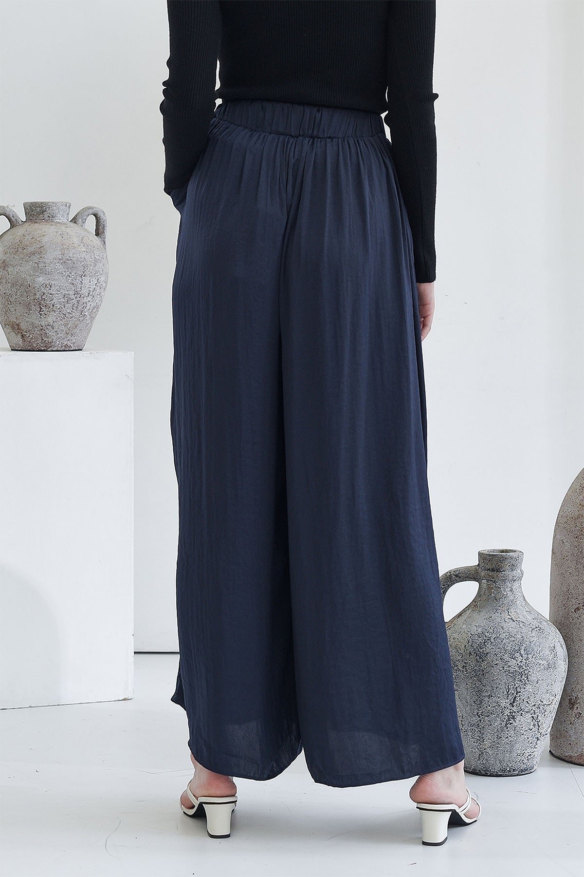 Navy Classic Flowy Culotte