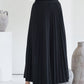 Pleats Me Long Skirt Black