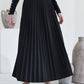 Pleats Me Long Skirt Black