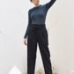 Black Belted Peg Pants