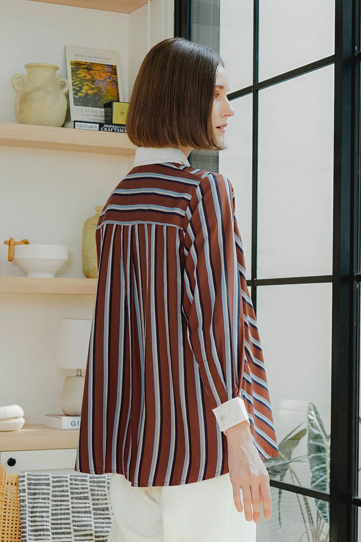 Zerlin Striped Shirt - Terracotta