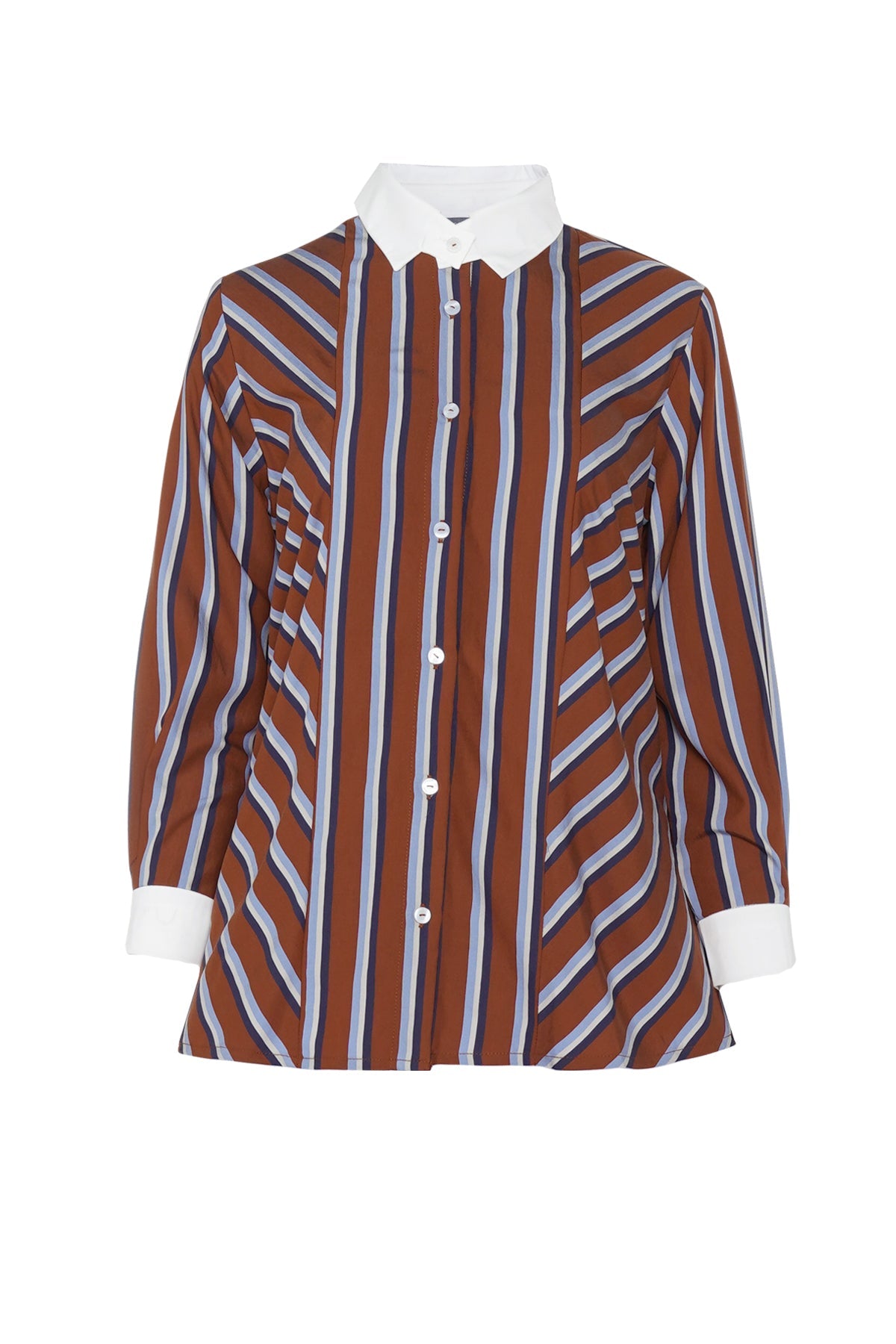 Zerlin Striped Shirt - Terracotta