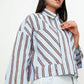 Gaia Crop Shirt - Blue