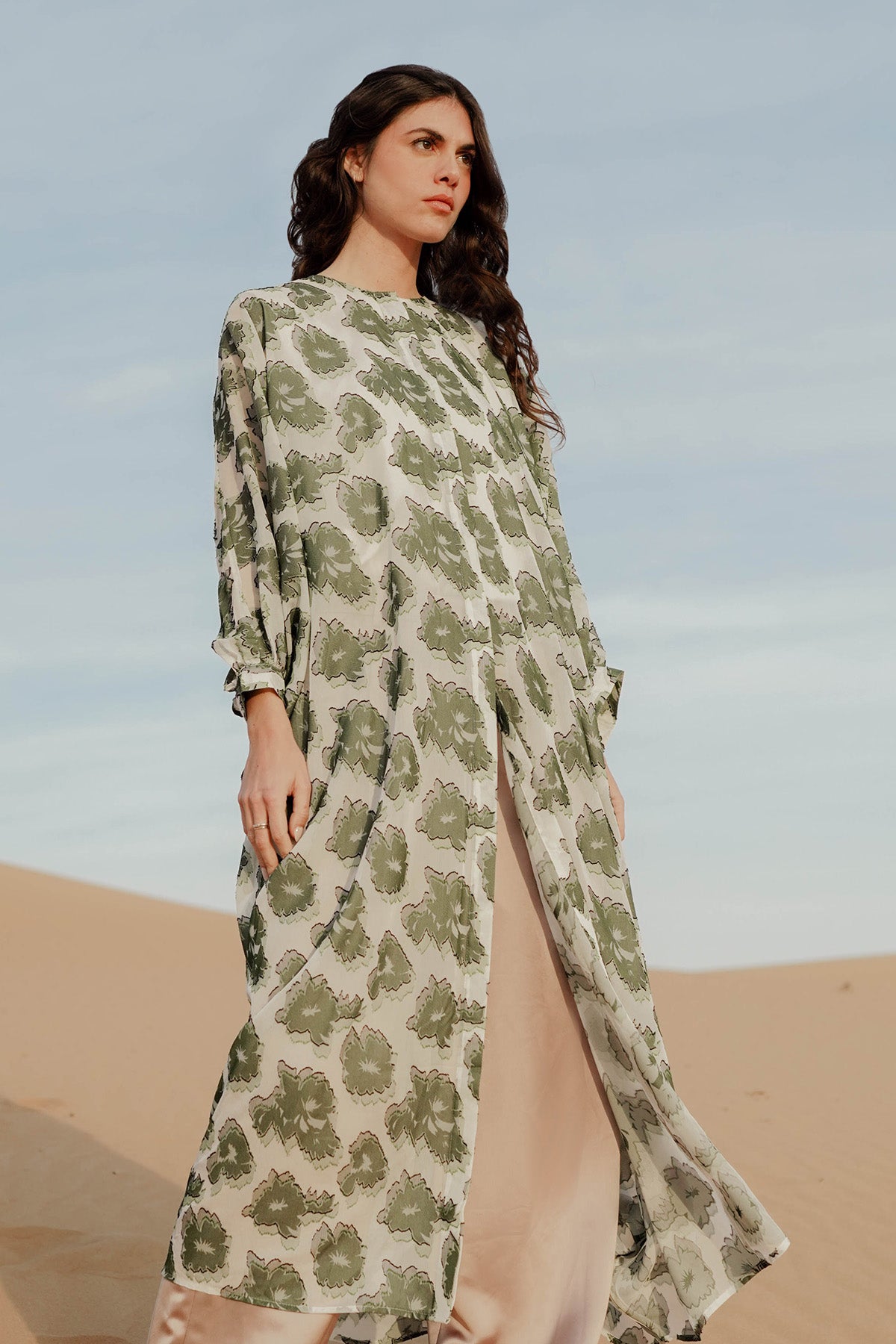 Seera Batwing Dress - Green