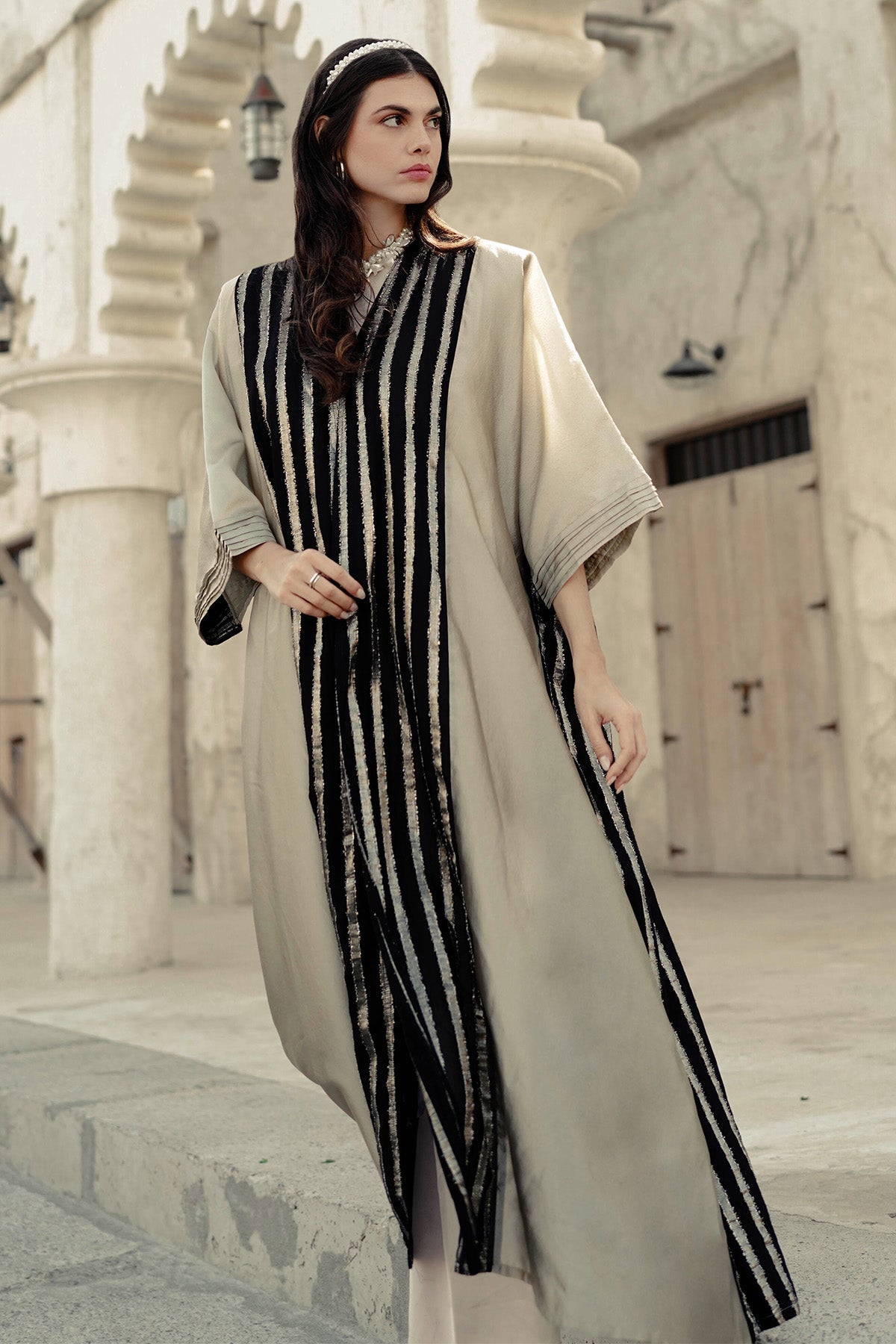 Jameela Stripes Outer - Gold