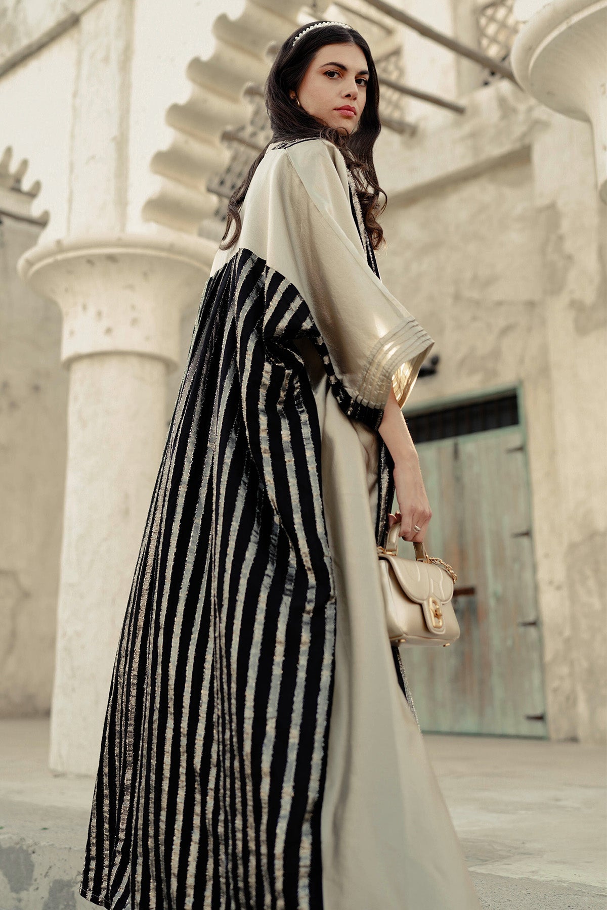 Jameela Stripes Outer - Gold