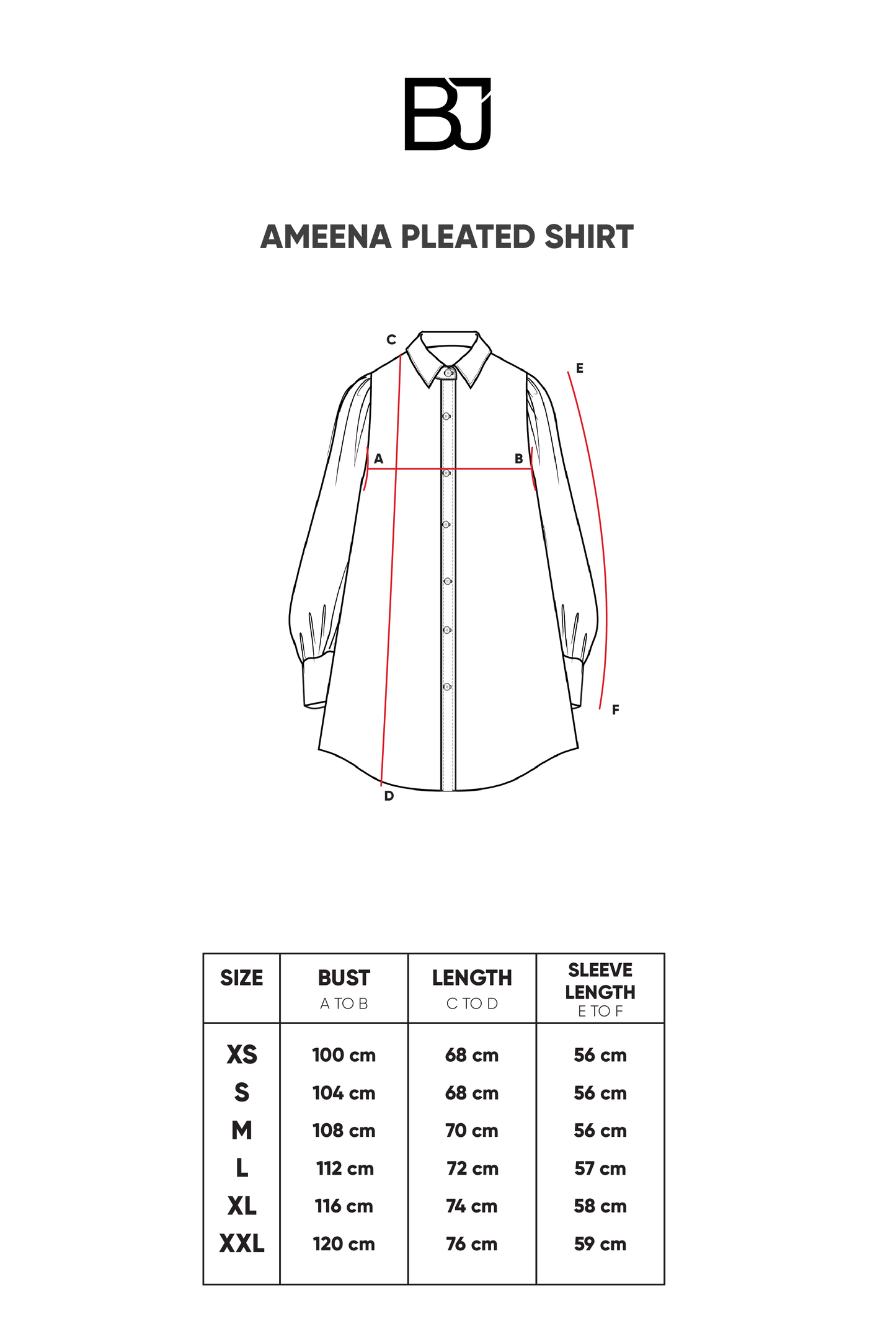 Ameena Pleated Shirt - Multicolor