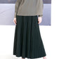 Pleats Me Long Skirt Green