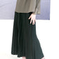 Pleats Me Long Skirt Green