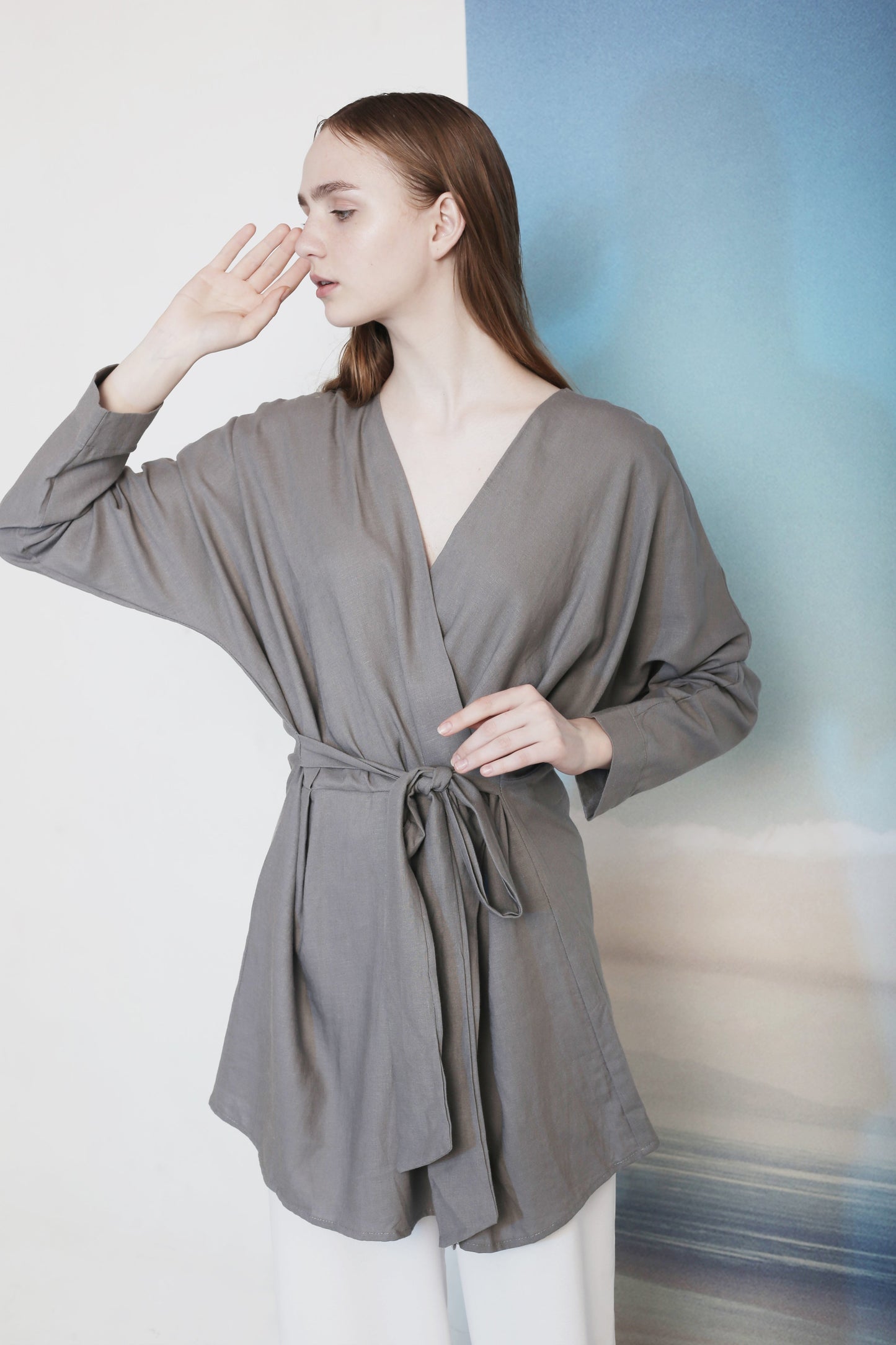 Kimono Hana Top Dark Grey